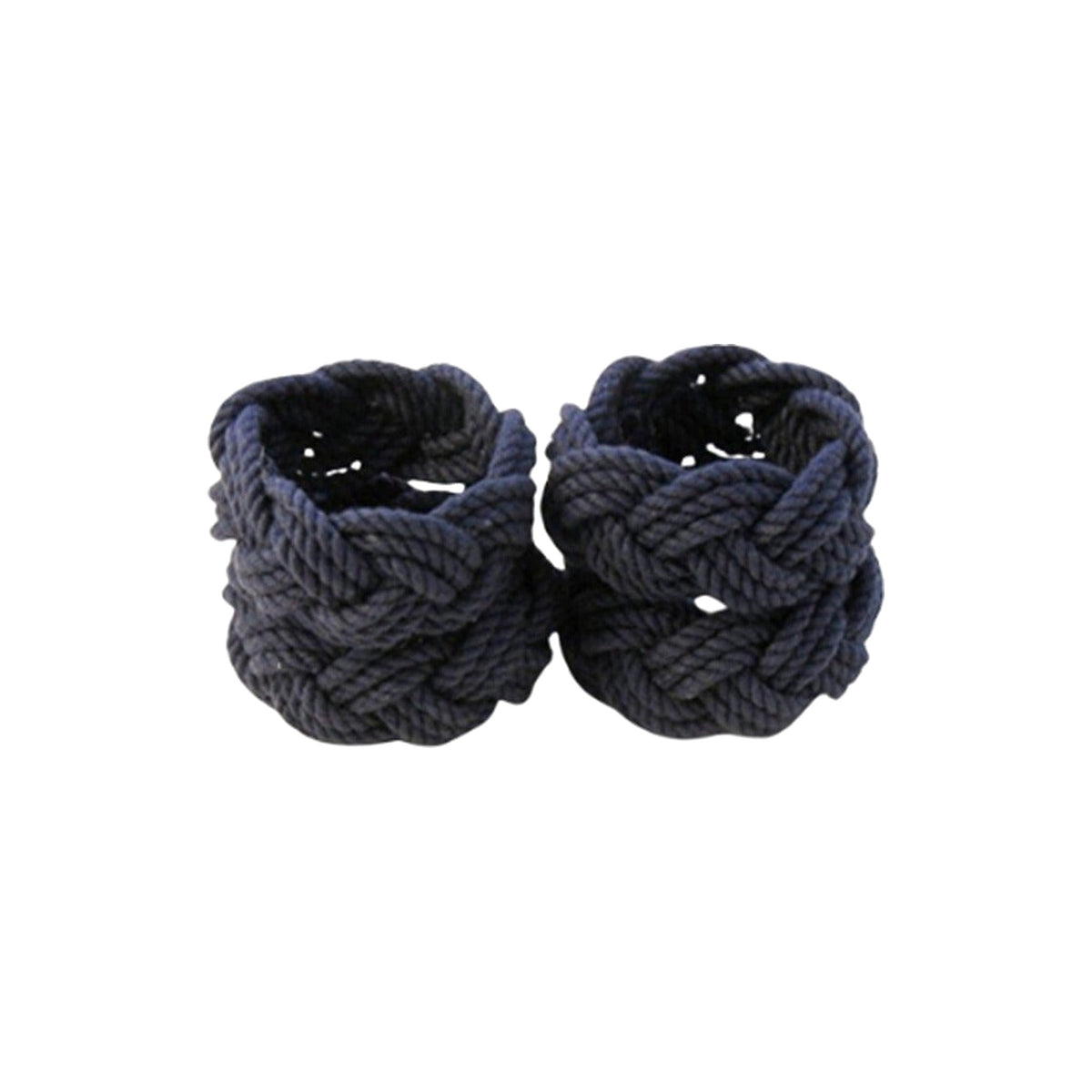 Navy Nautical Napkin Rings, Set of 4, shown on a white background