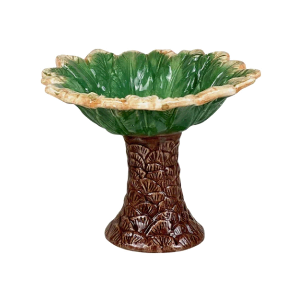 Vintage Porcelain Palm Tree, shown on a white background