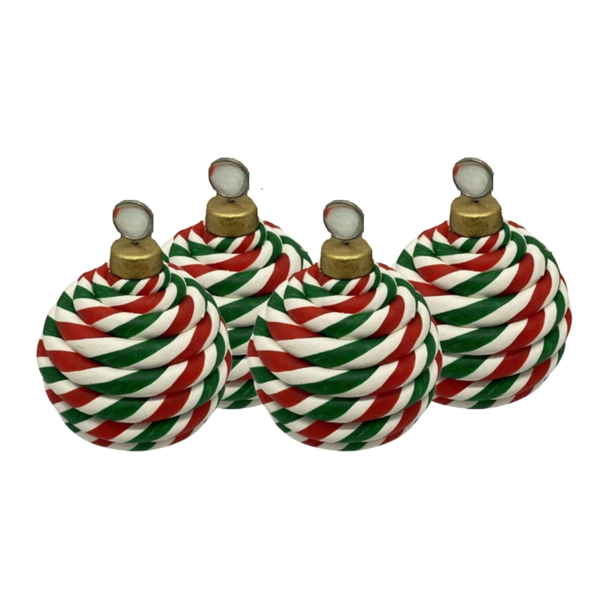 Vintage Department 56 Candy Swirl Place Card Holders, Set of 4