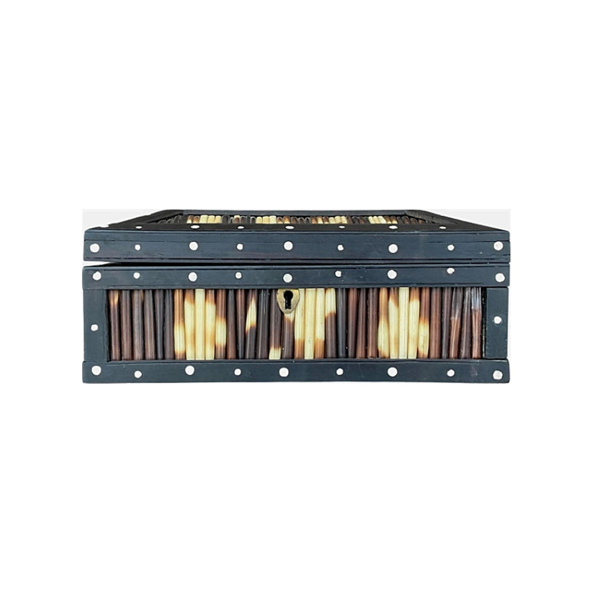 Vintage Porcupine Quill Box on a white background