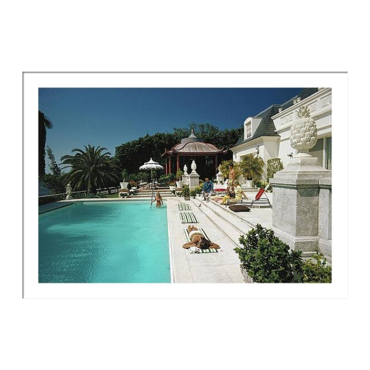 Framed photograph: Poolside Chez Holder by Slim Aarons