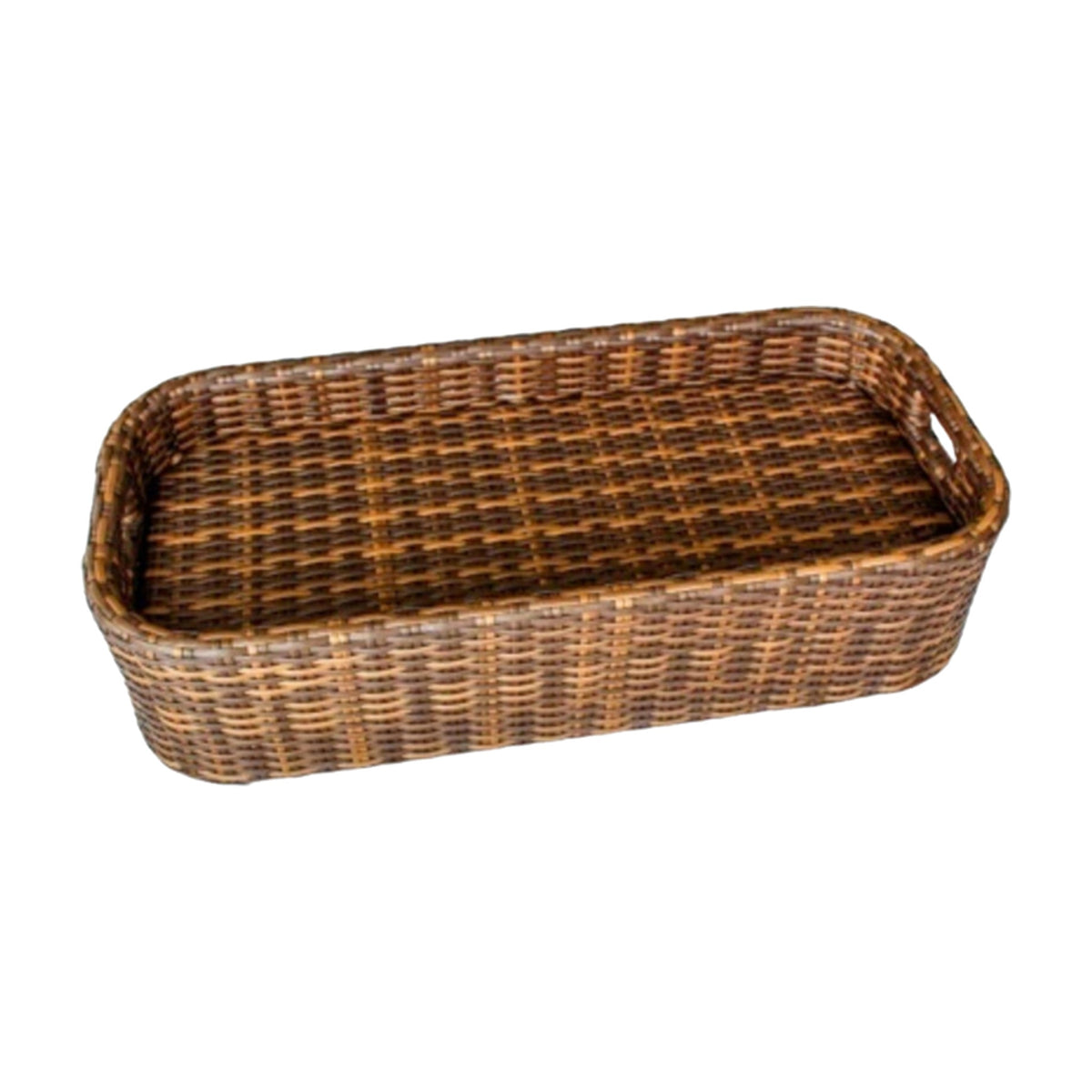 Brown Floating Rectangular Tray on a white background
