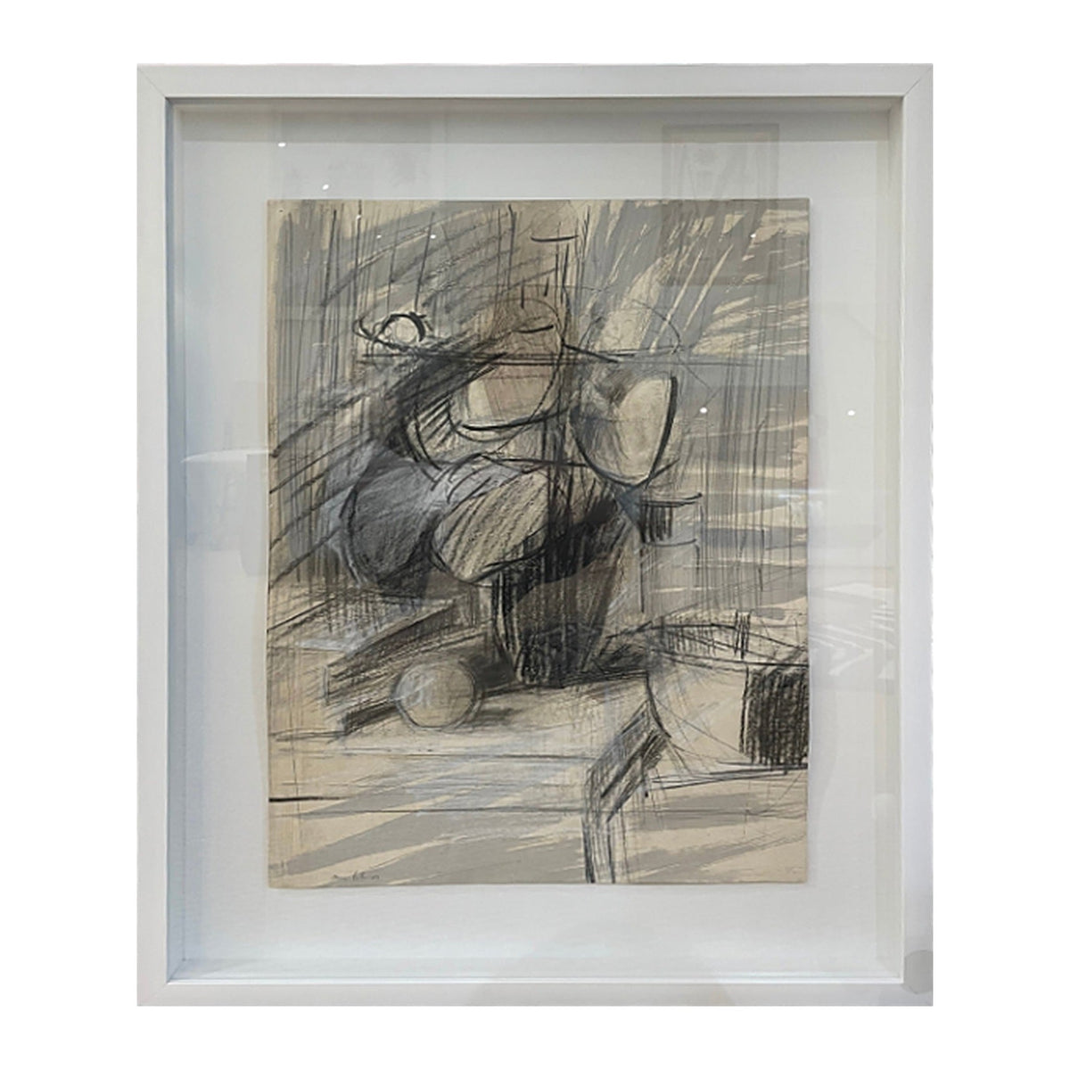 Charcoal by Isabelle Melchior, framed vintage art