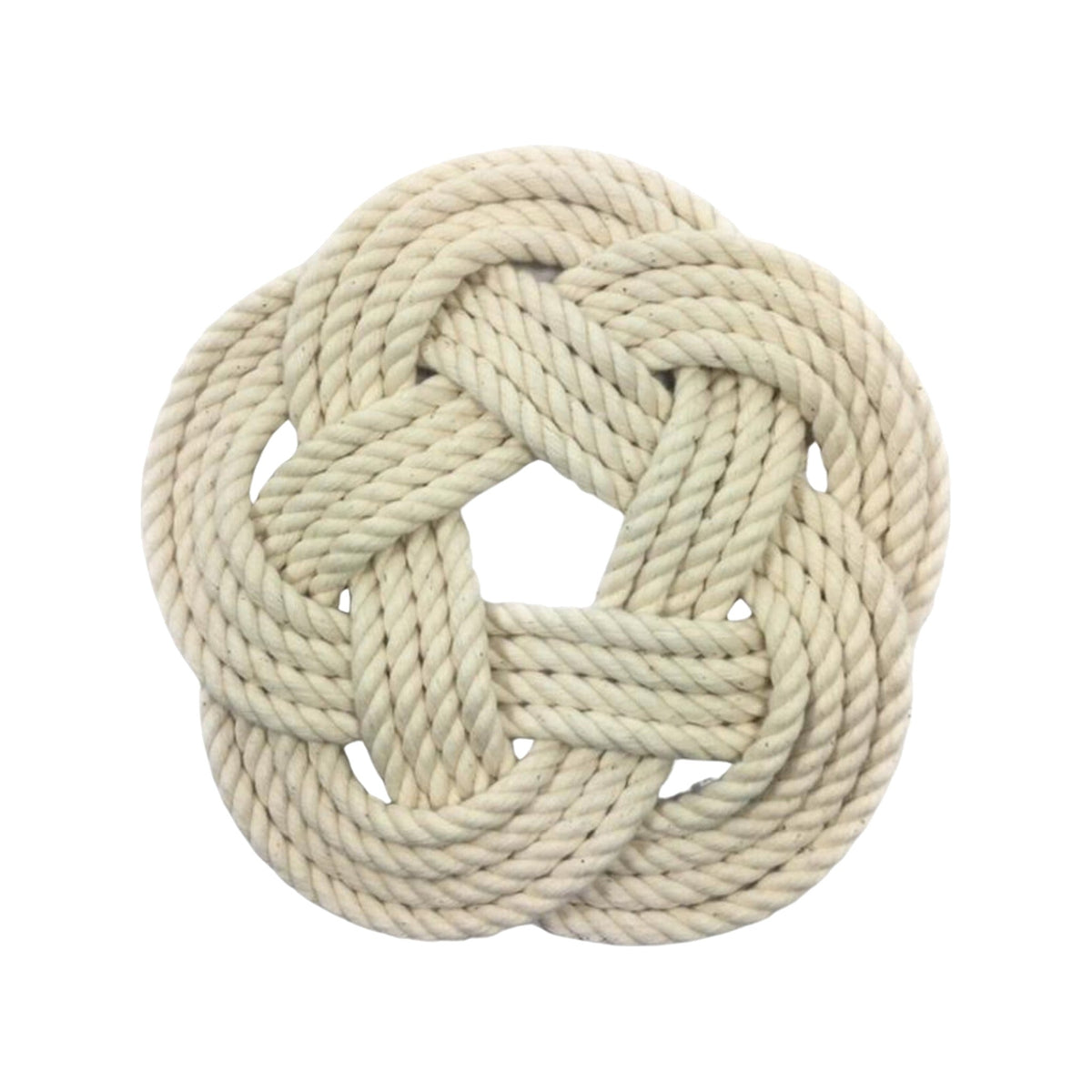 Large Cotton White Trivet, Set of 2, shown on a white background