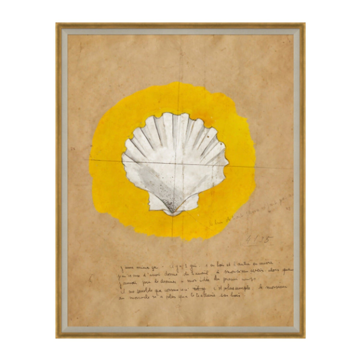 Sunny Side Shell by Paule Marrot, framed art