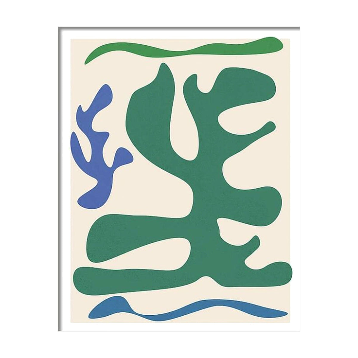Under The Sea Contemporary Minimalist Abstract, framed abstract artwork