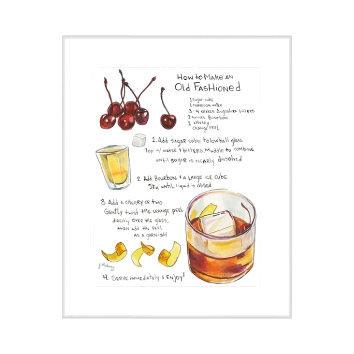 How to Make an Old Fashioned, framed art
