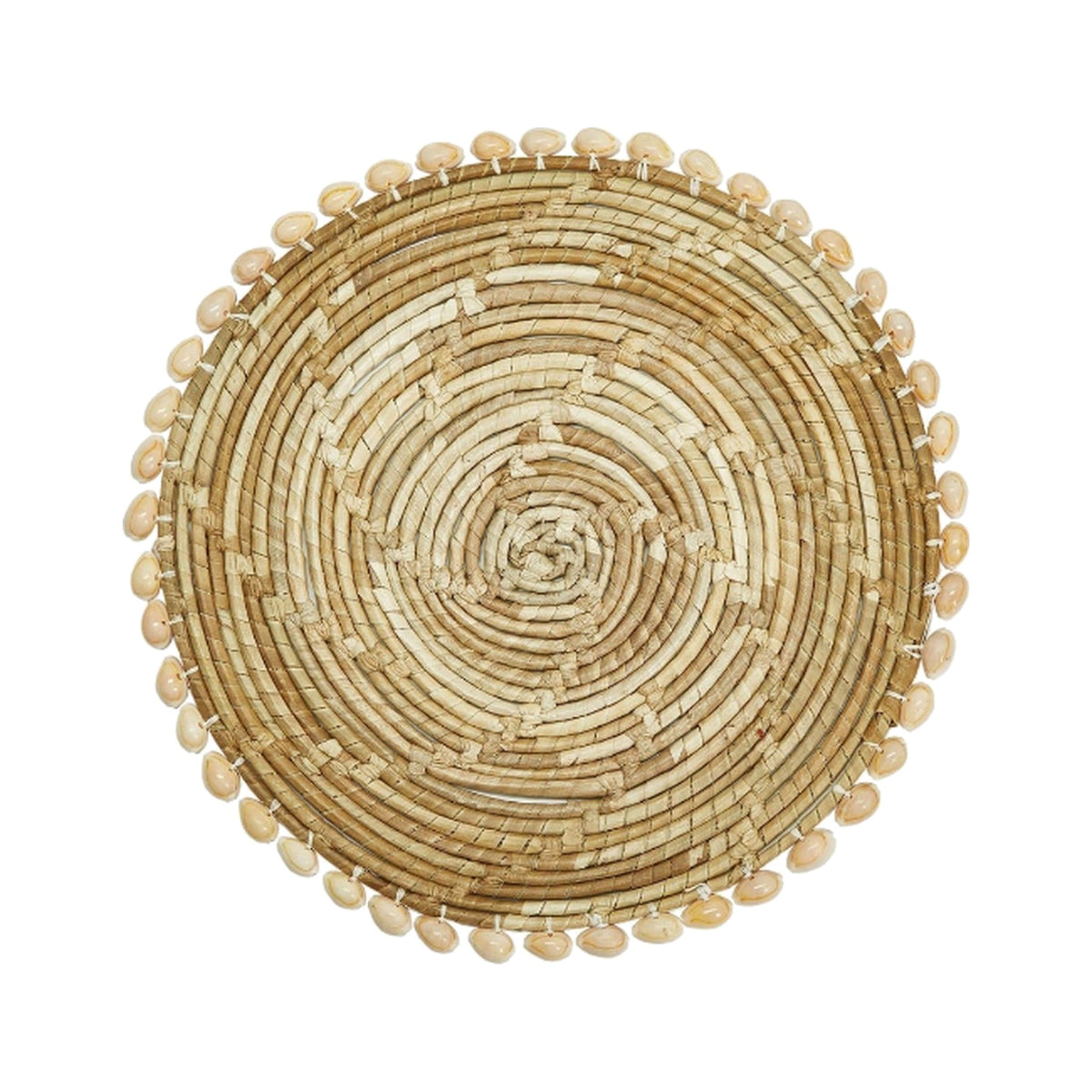 Pandan & Seashells Placemat, shown on a white background