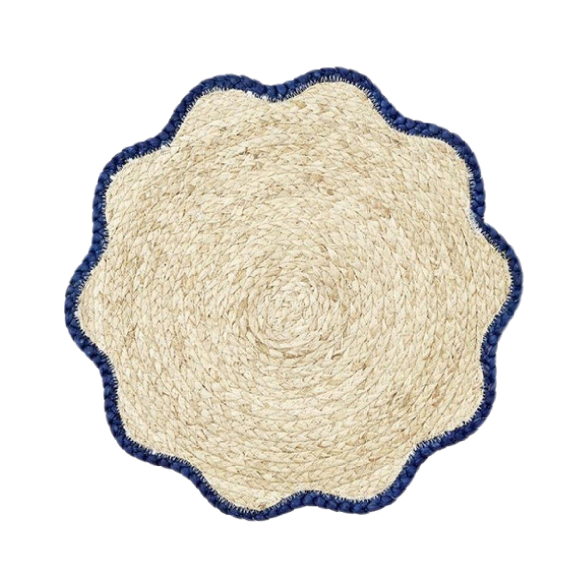 Handwoven Scalloped Edge Placemat, shown on a white background