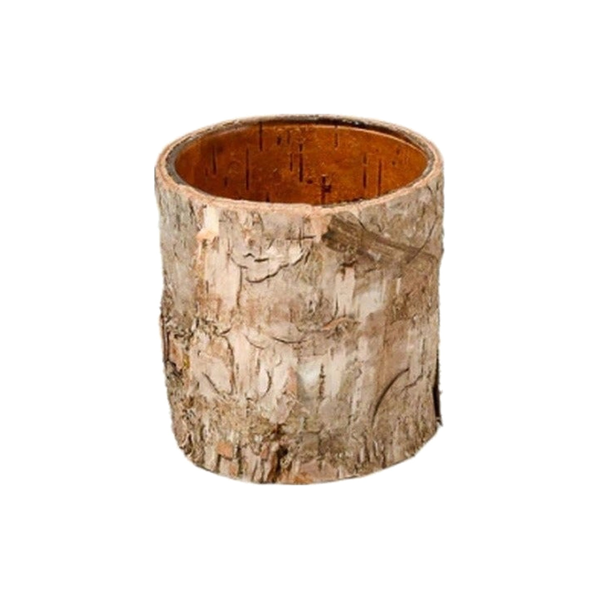 Birch Bark 3" Glass Vase on a white background