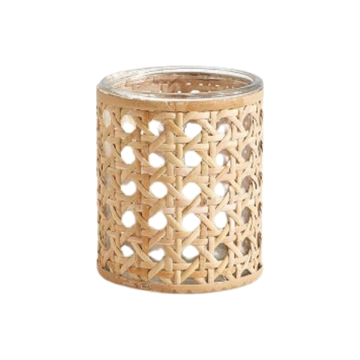Cane Tealight Candleholder on a white background