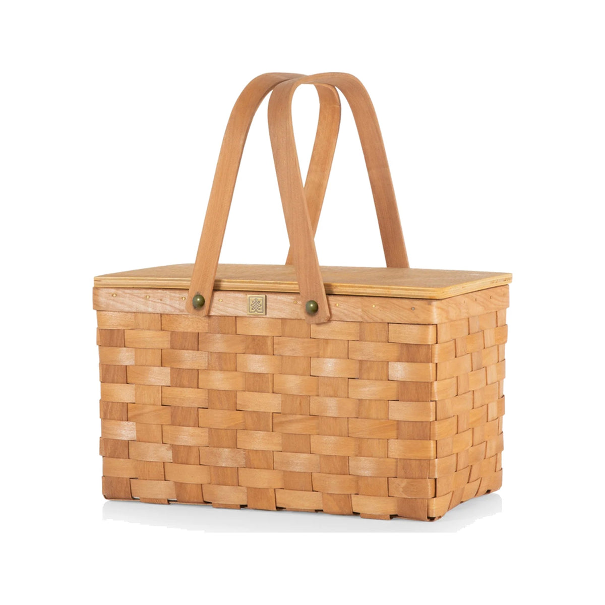 Poppy Personal Picnic Basket on a white background
