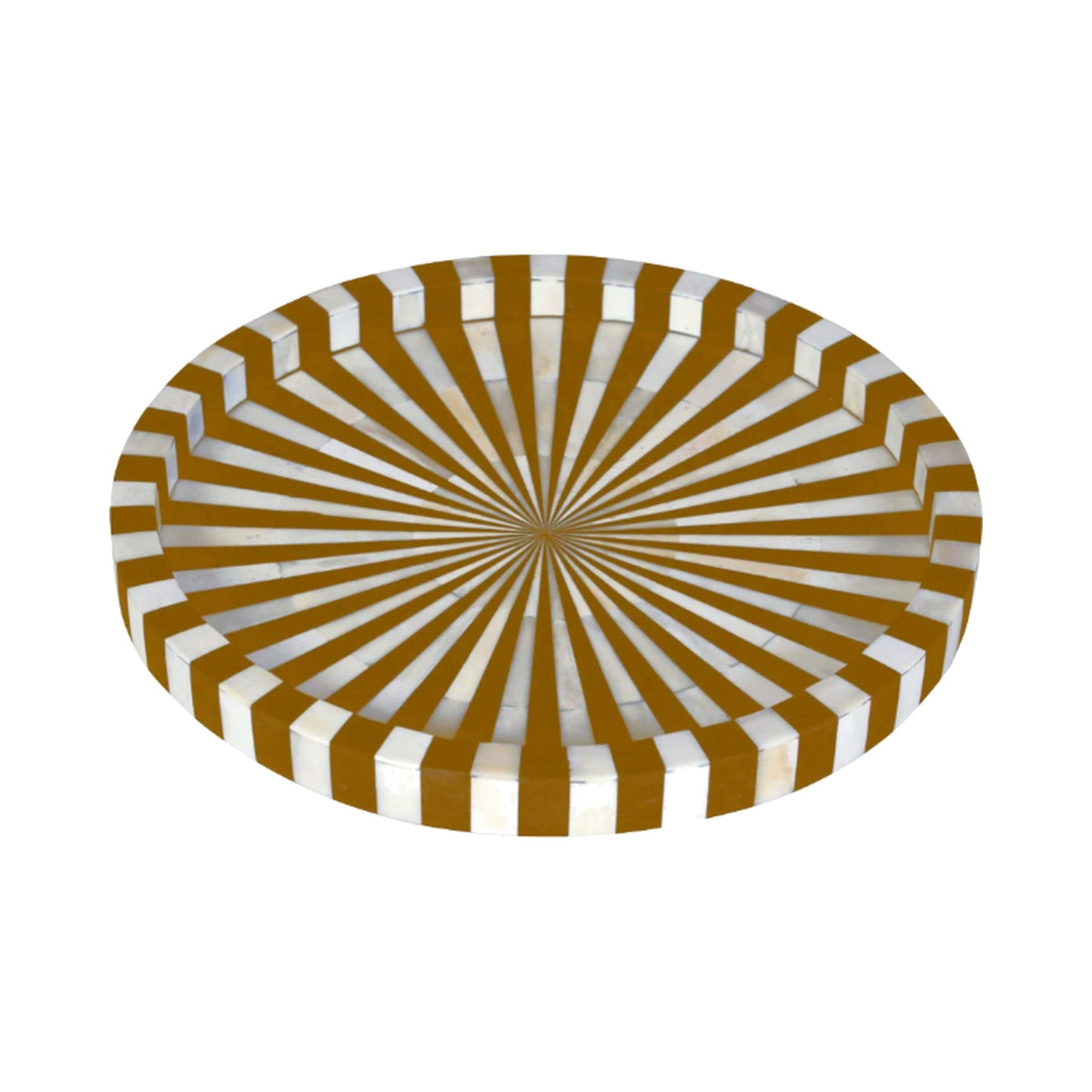 Marigold Mirage Bone Inlay Tray, shown on a white background
