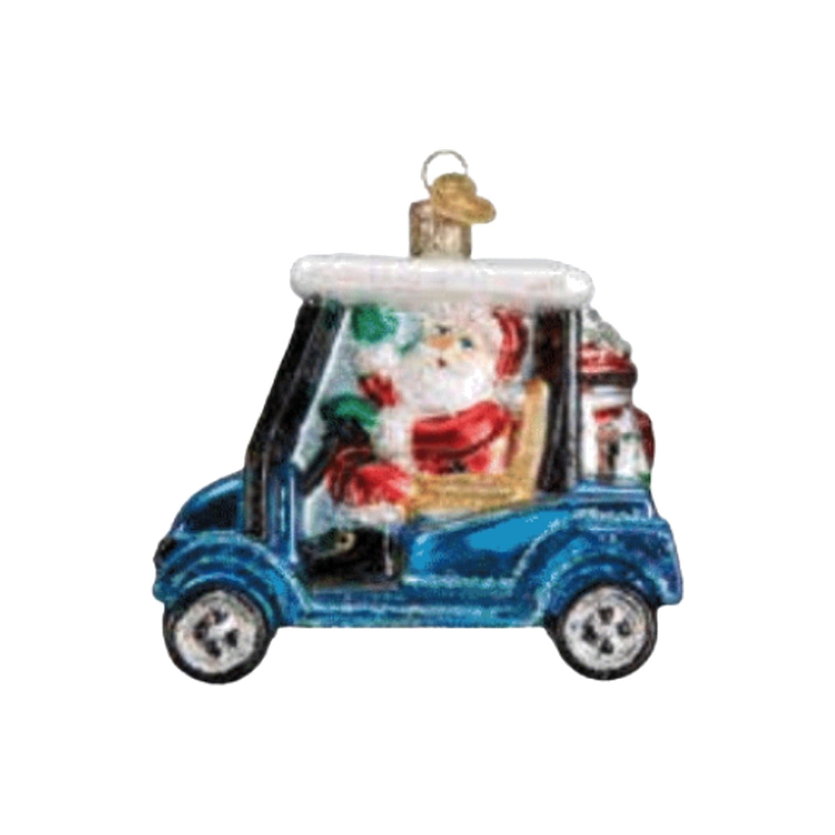 Santa Golf Cart Ornament