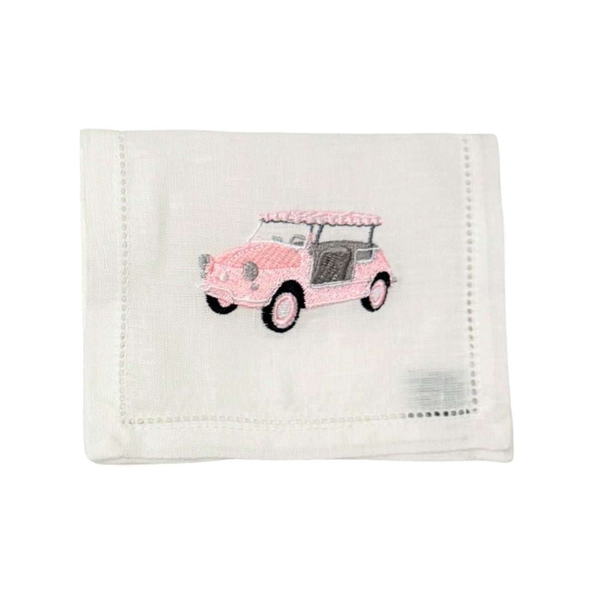 Pink Jolly Cocktail Napkins, Set of 4, shown on a white background