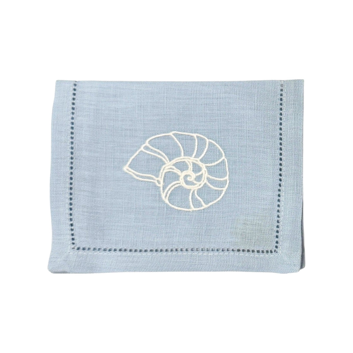 Nautilus Shell Cocktail Napkins, Set of 4, shown on a white background