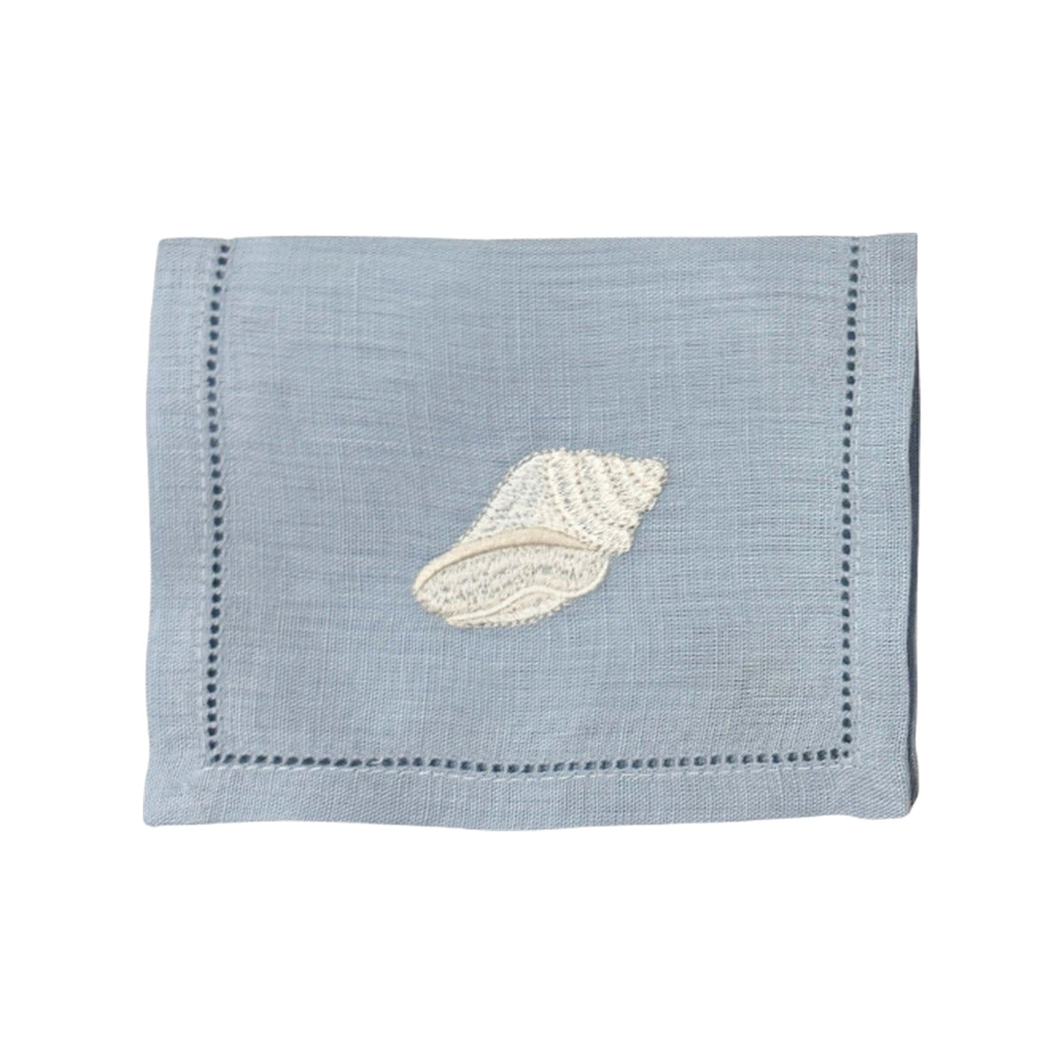 Conch Shell Cocktail Napkins, Set of 4, shown on a white background