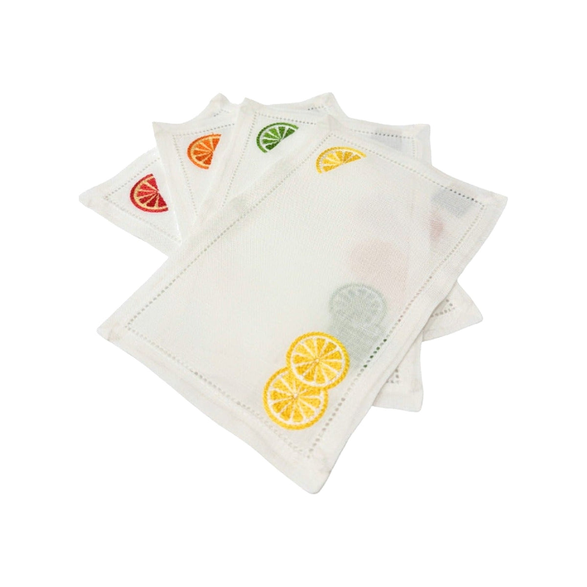 Citrus Cocktail Napkins, Set of 4, shown on a white background