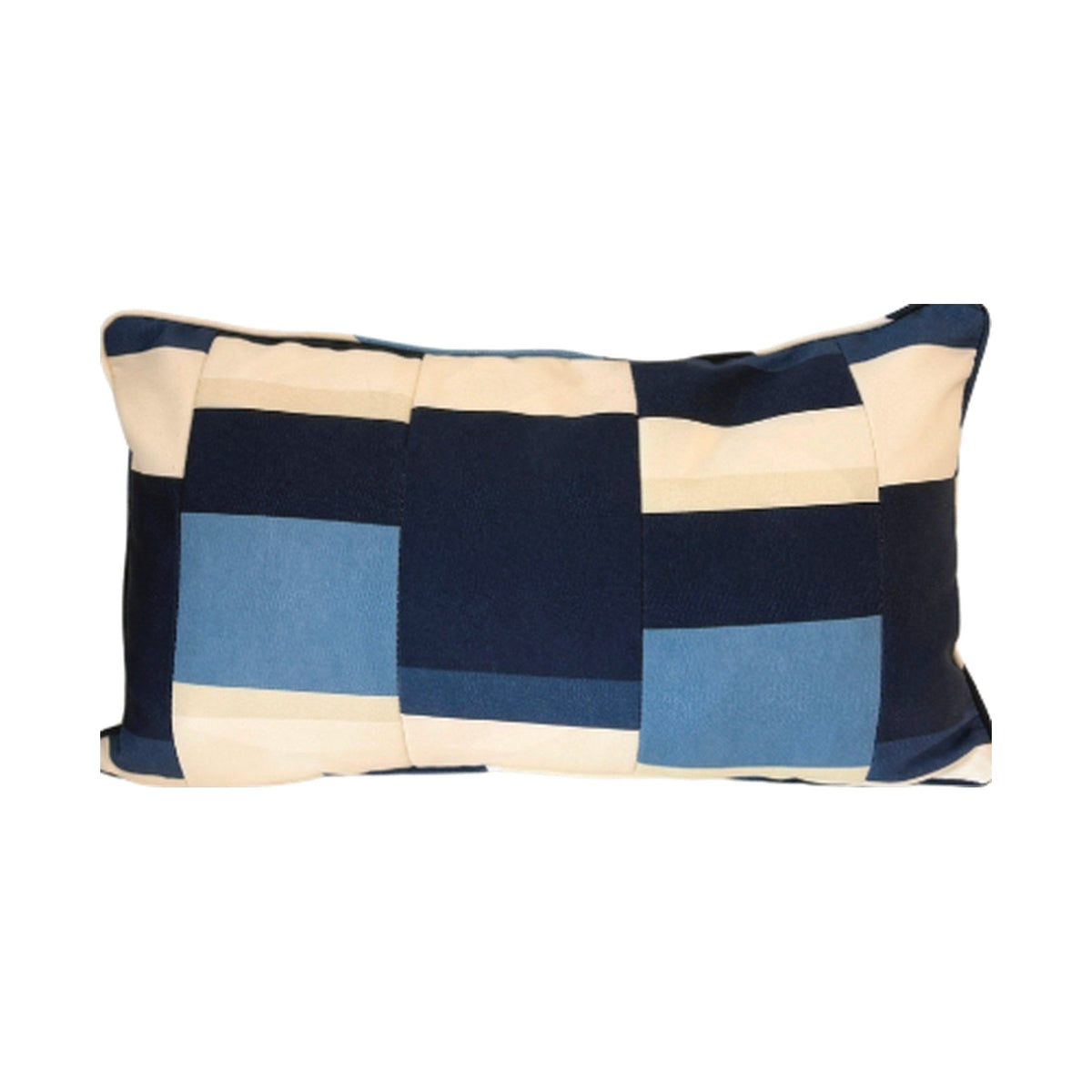 DR Home "The Billy Stripe" in Indigo Broken Stripe Performance Pillow on a white background