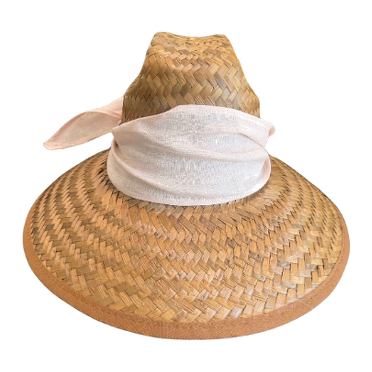STRAW HAT & SCARF - DANIELLE ROLLINS X GLAMPWEAR on a white background