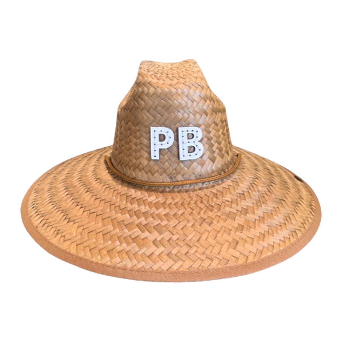 PALM BEACH STRAW HAT - DANIELLE ROLLINS X GLAMPWEAR on a white background