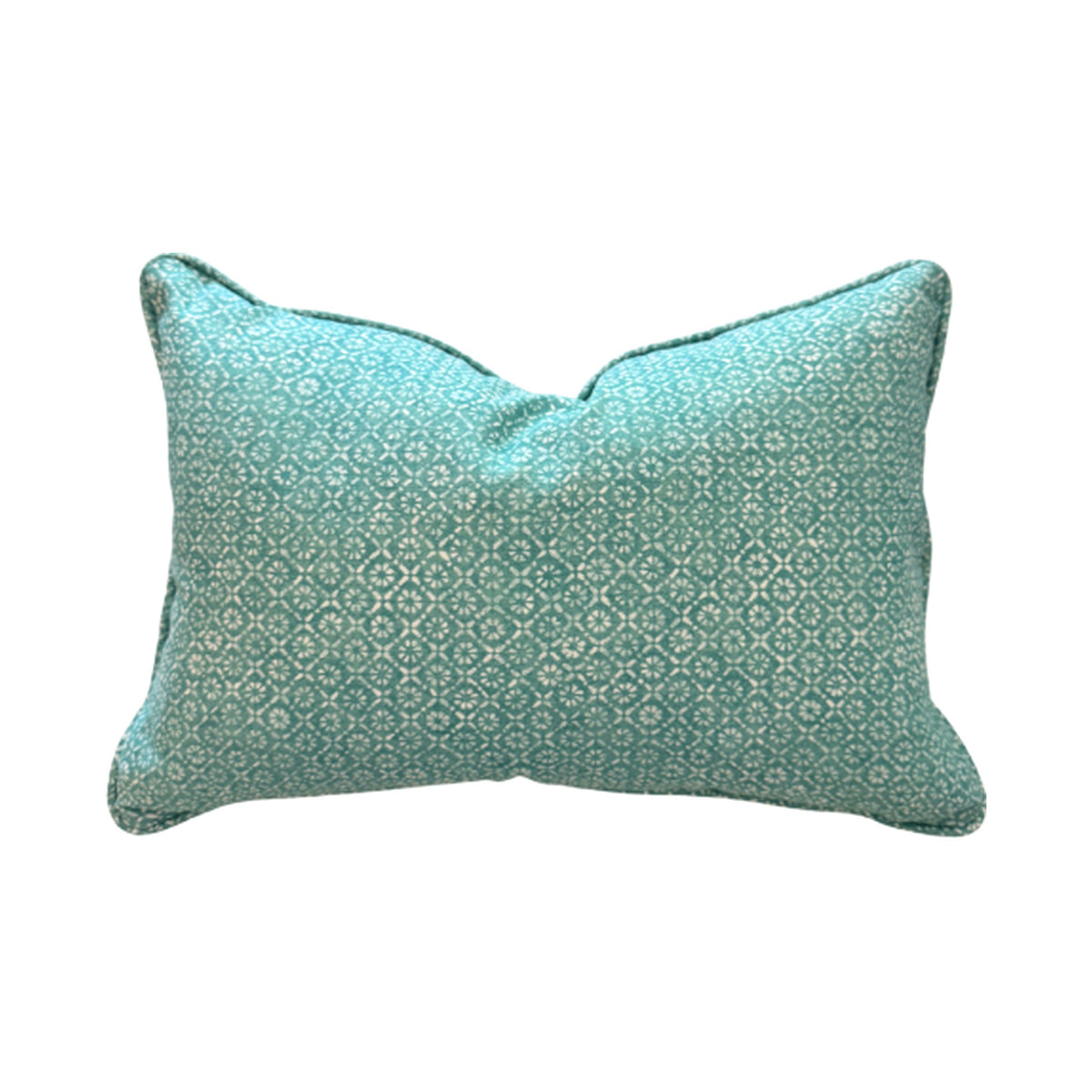 Lumbar Ti Punch Pillow in Caribbean on a white background