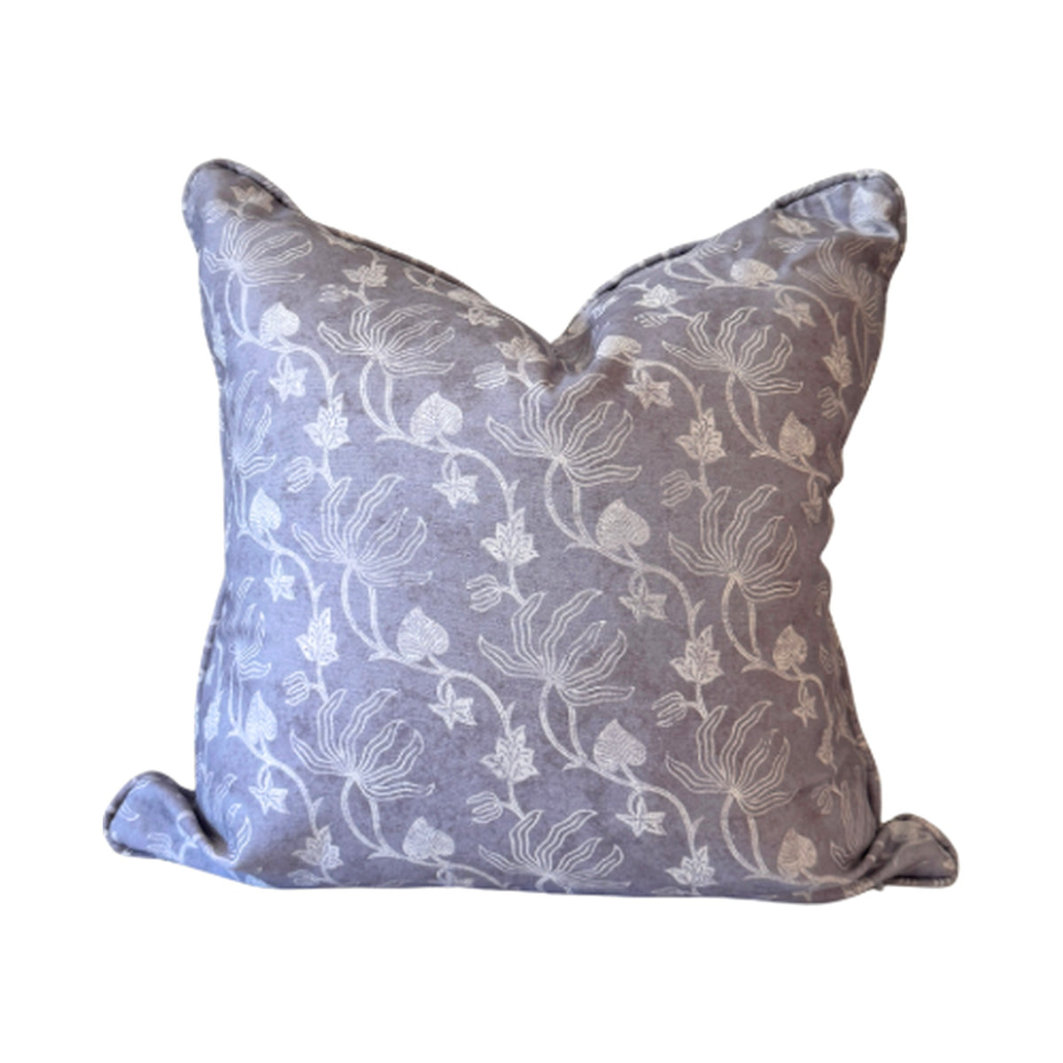 18" Orchid Vine Pillow in Happy Hour on a white background