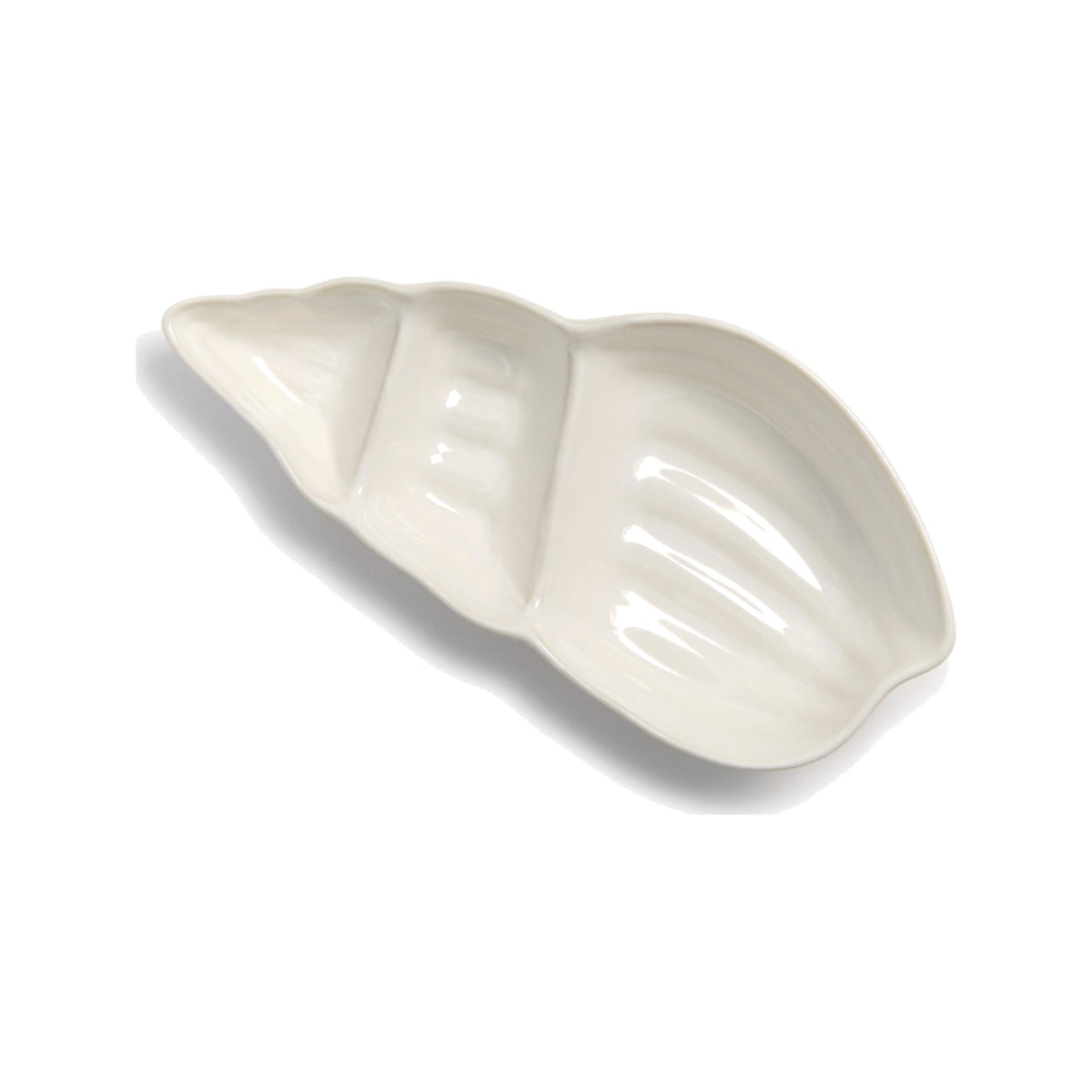 Shell Shaped 3 Section Serving Dish on a white background