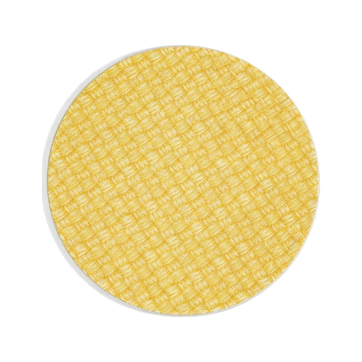 Large Circle Rattan Weave Glass Platter, shown on a white background