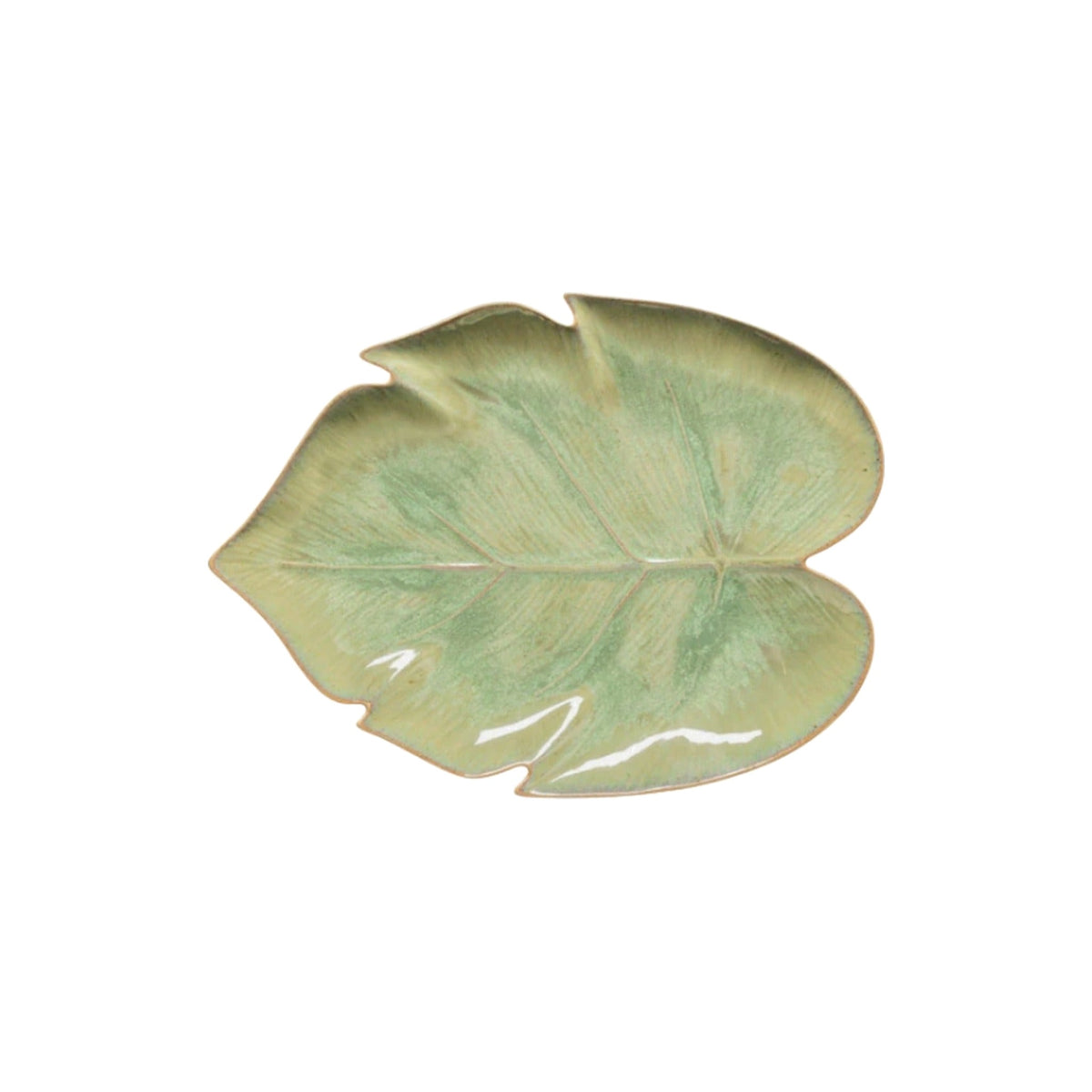 Monstera Leaf Plate, shown on a white background