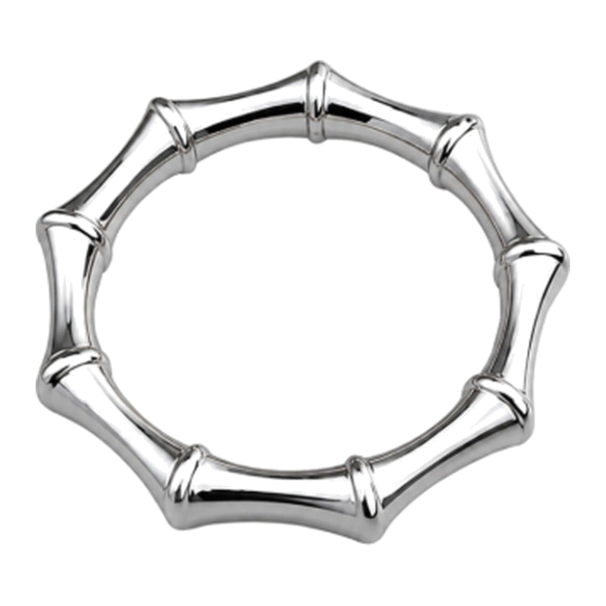 Metal Bamboo Napkin Rings, Set of 4, shown on a white background
