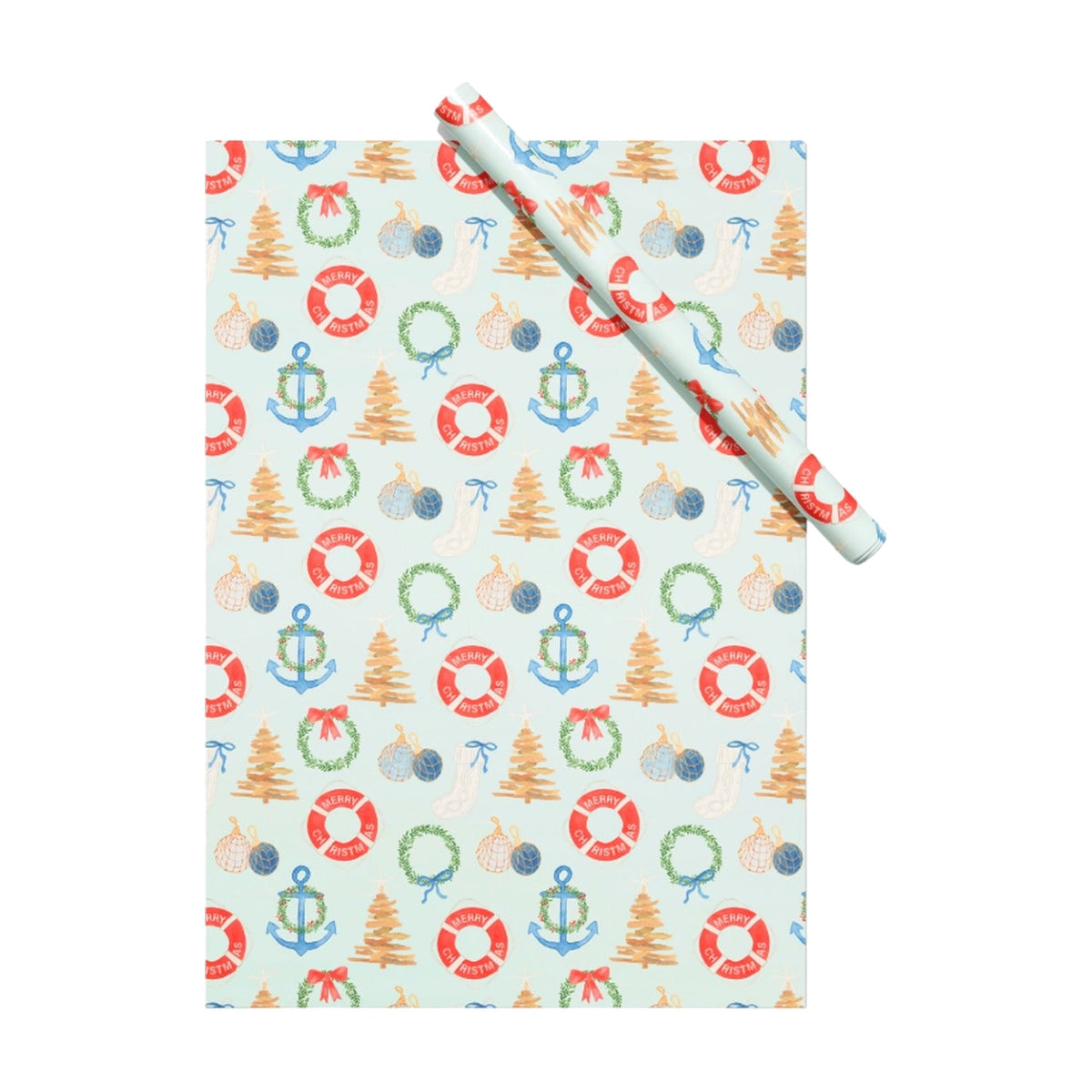 Coastal Christmas Wrapping Paper