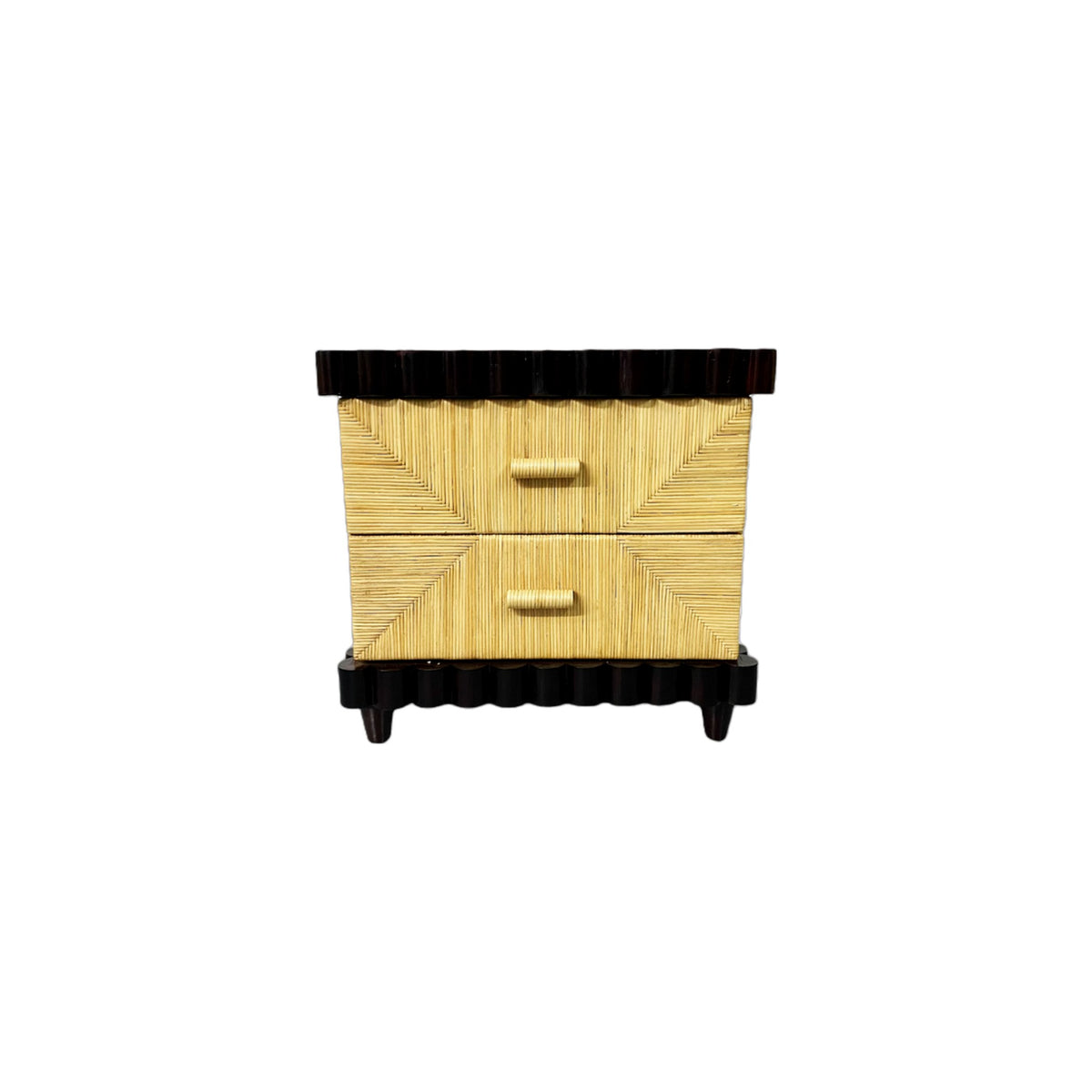 A Pair, Side Tables by John Hutton for Donghia on a white background