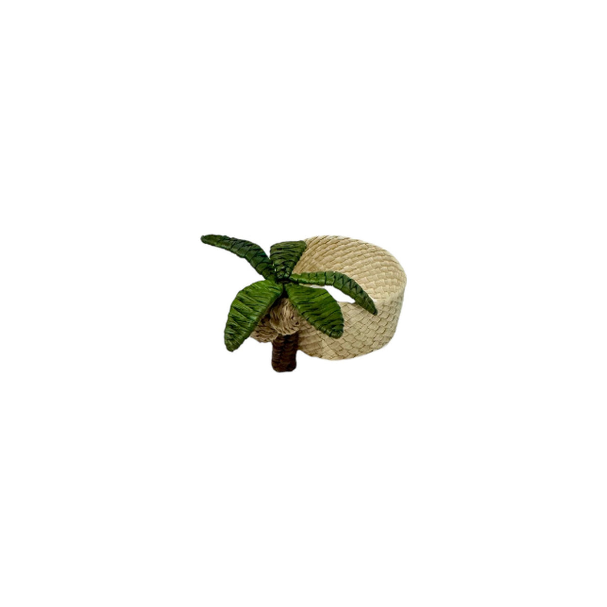 Palm Tree Napkin Ring, Set of 4, shown on a white background
