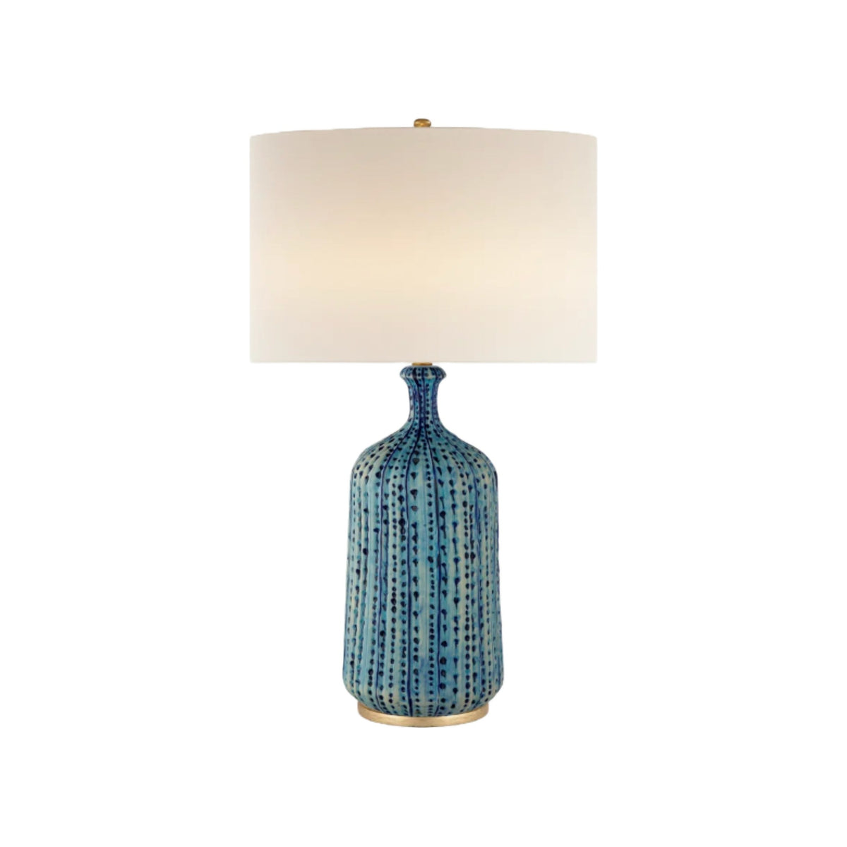 Pebbled Aquamarine Culloden Table Lamp, shown on a white background
