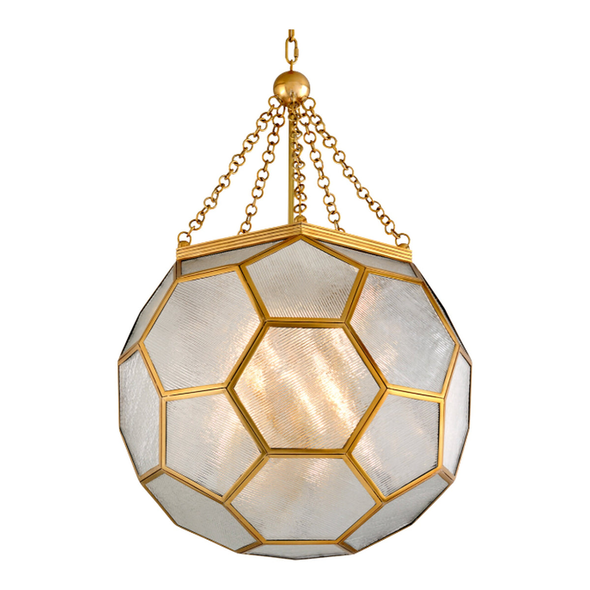 Hexagonal Chandelier ceiling light on white