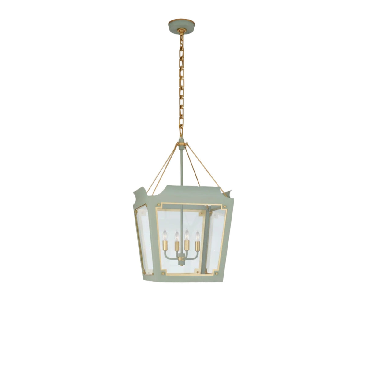Caddo Medium Lantern ceiling light on white
