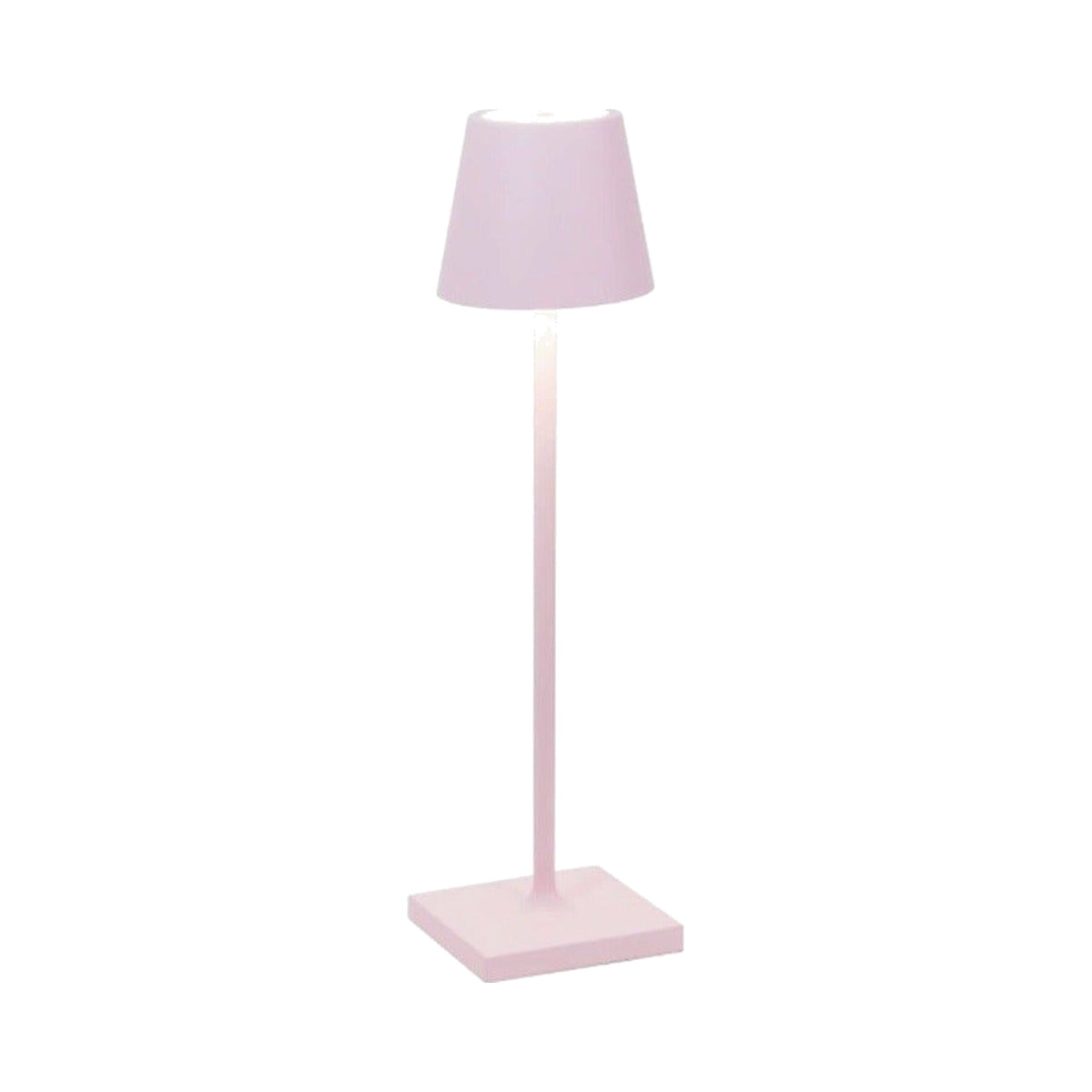 Pink Poldina Pro Micro Rechargeable Table Lamp, shown on a white background