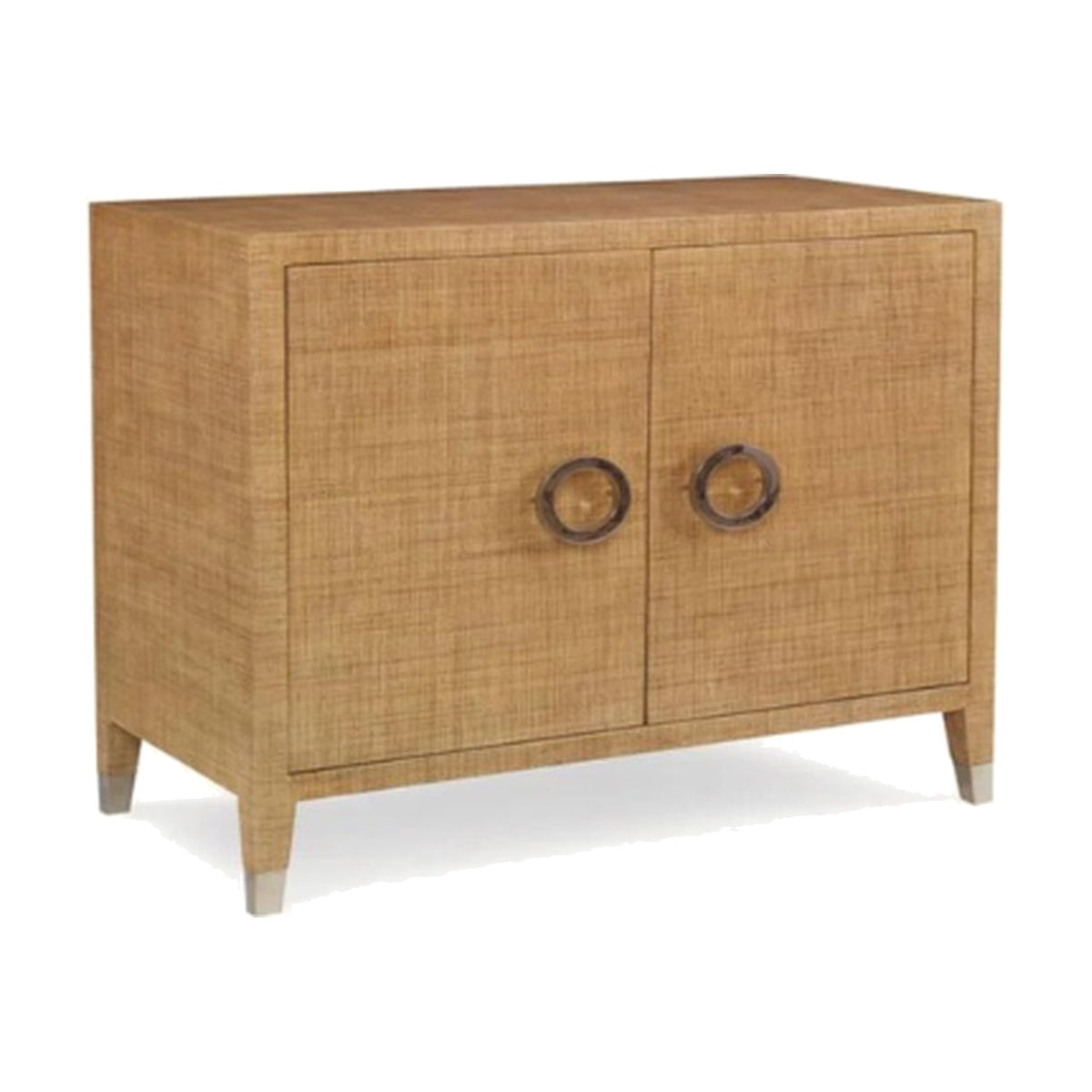 Raffia 2 Door Chest on a white background