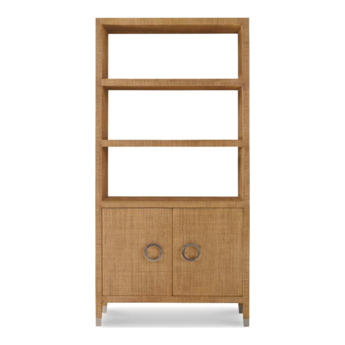 Raffia Bookcase on a white background