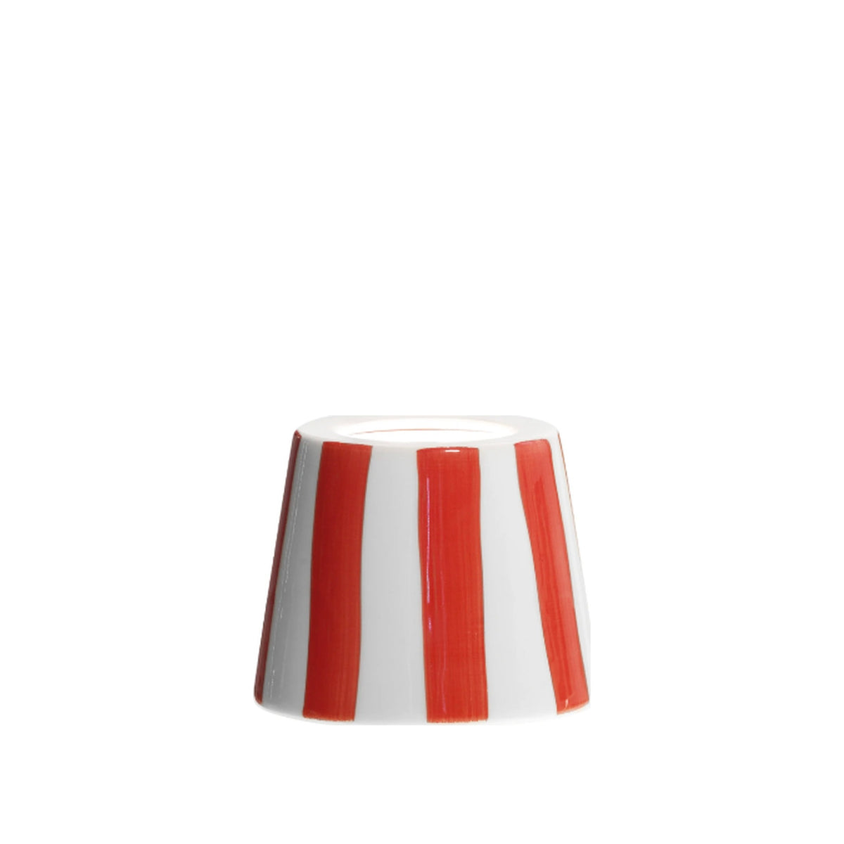Red Stripe Ceramic Shade, shown on a white background