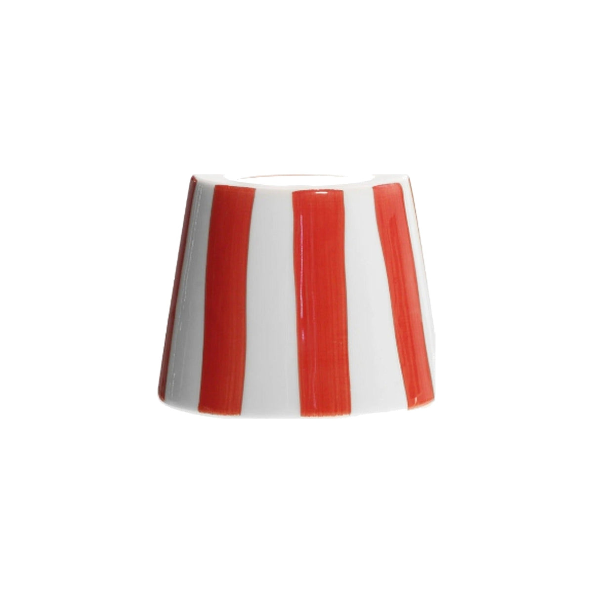 Red Stripe Ceramic Shade on white