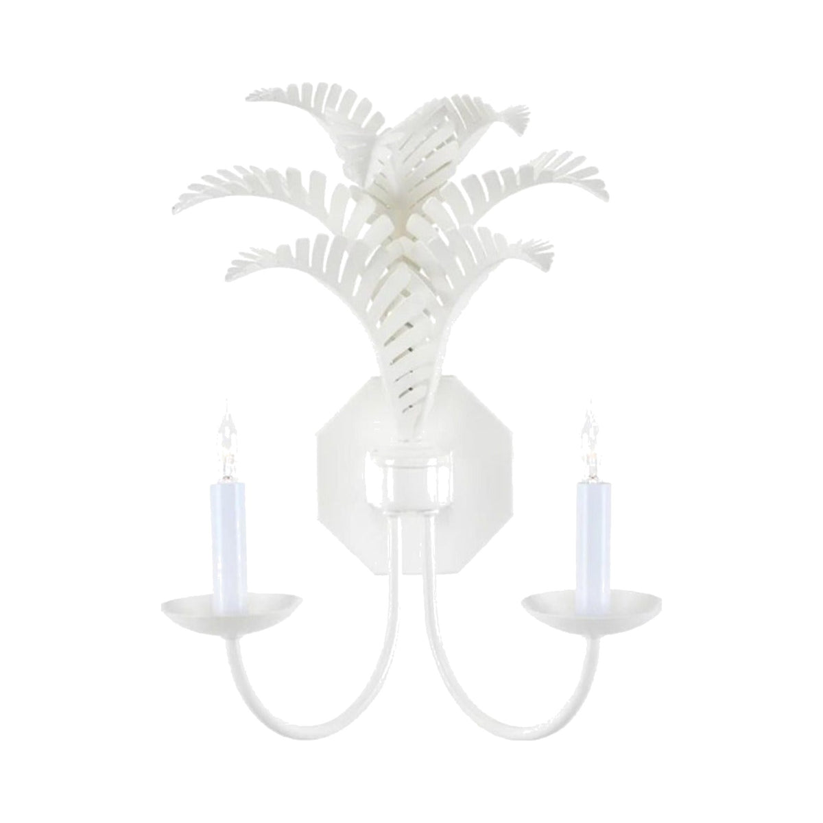 Royal Palm Sconce on white