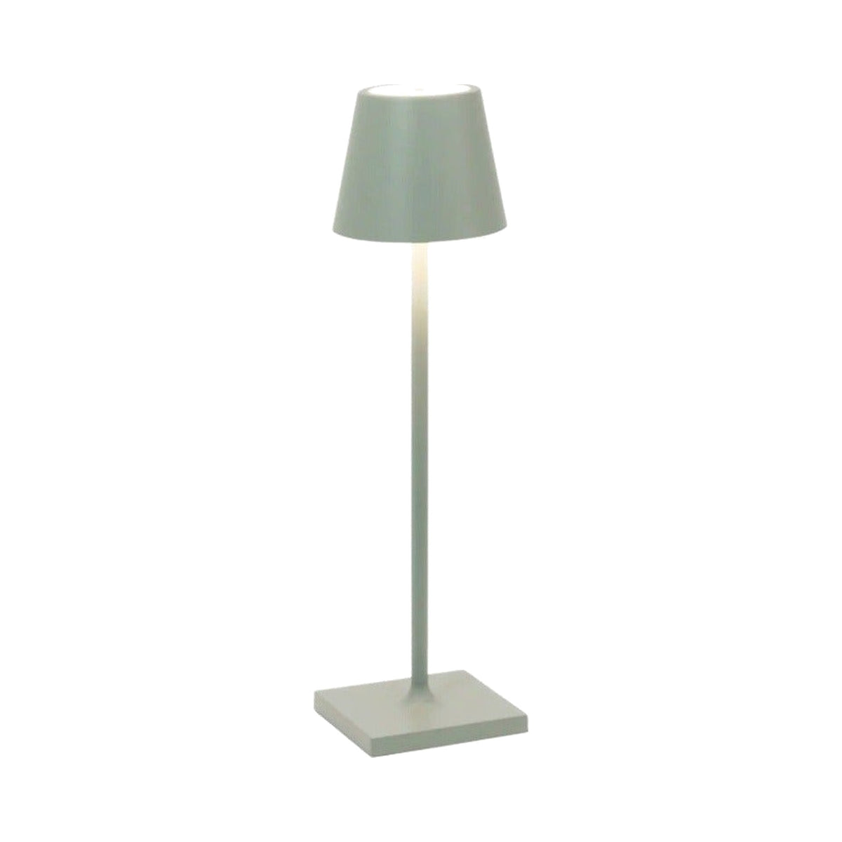 Sage Green Poldina Pro Micro Rechargeable Table Lamp, shown on a white background