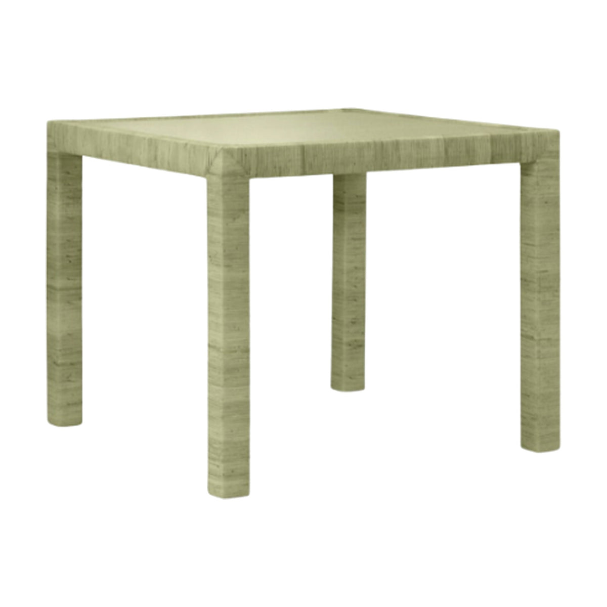 Sage Rattan Game Table on a white background