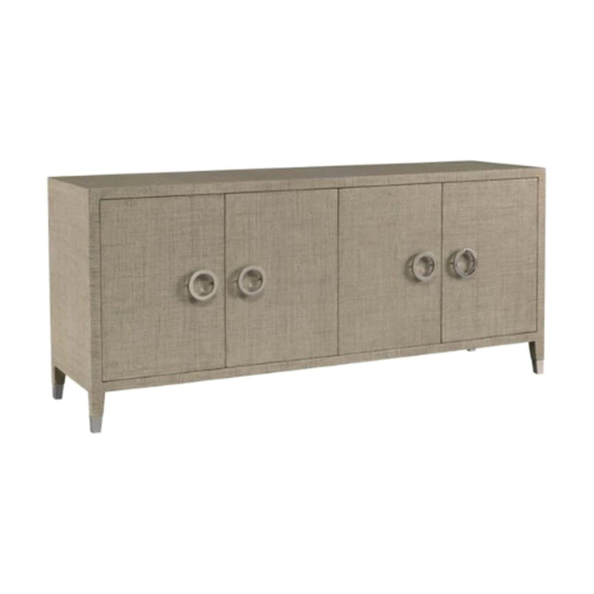 Raffia 4 Door Chest on a white background