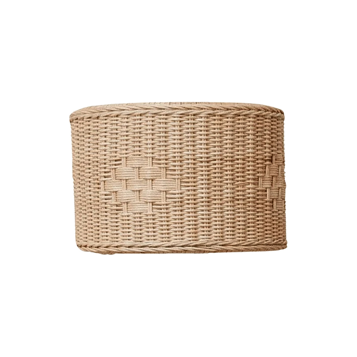 Drum Rattan Lampshade on white