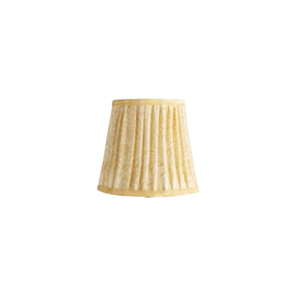 5.5" Tapered Shade in Cowslip Marigold Linen for Rechargeable Lights on white