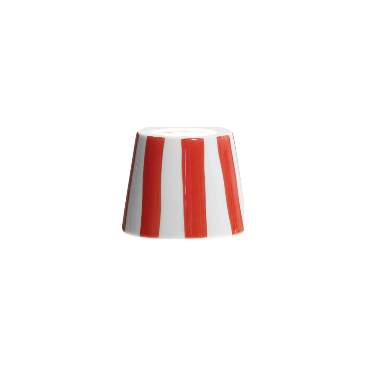 Red Stripe Ceramic Shade on white