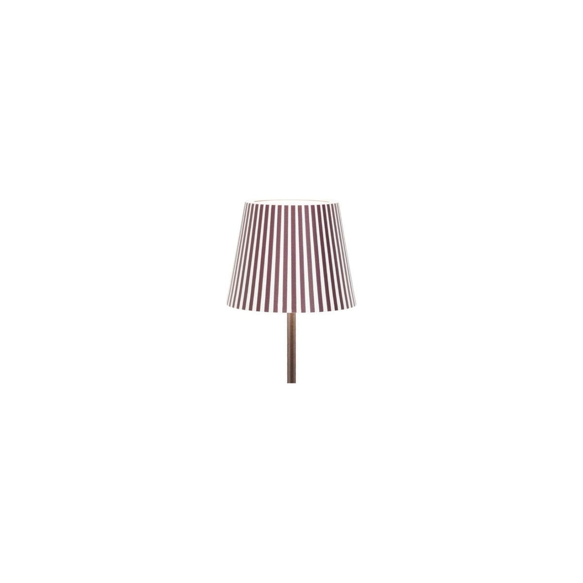 Brown Stripe Metal Poldina Pro Lampshade Cover on white
